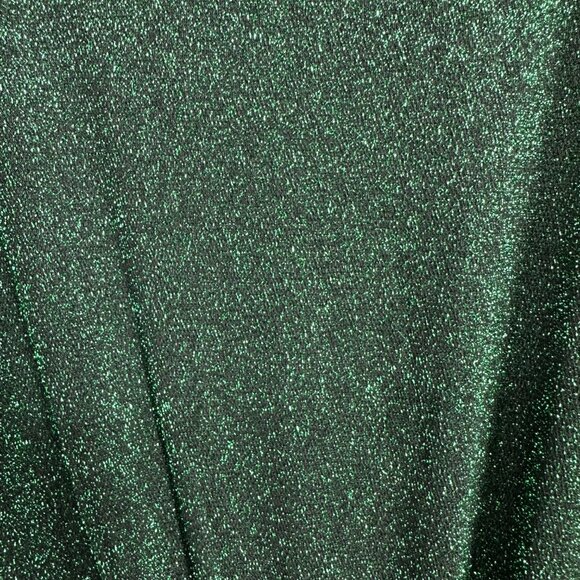 Eloquii Lurex Shimmer Dress 22 Tulip Hem Asymmetrical Cocktail Party Green - Picture 11 of 15
